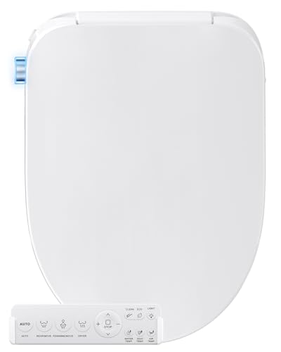 Image of Bidet Toilet Seat Elongated, Electric Heated Seat with Instant Warm Water, Warm Air Dryer