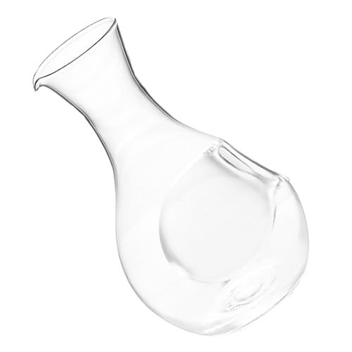 Cabilock Decantador De Licor Con Orificio Para Pulgar Botella Transparente Para Vino y Whisky Diseño Elegante Con Depósito Para Hielo Vidrio Liso y Fácil De Limpiar Para Servir y Airear Beb