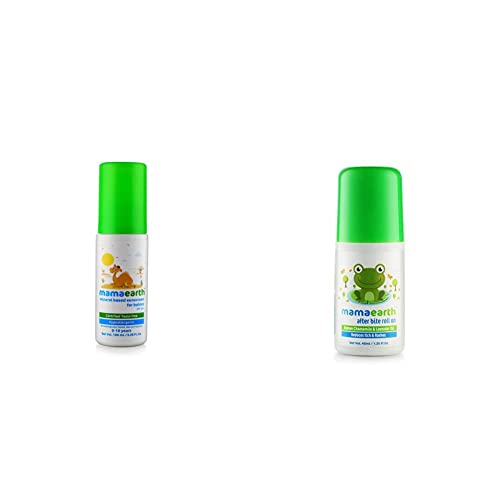 Image of Mamaearth Mineral Based Sunscreen Cream (100ml) & After Bite Roll On for Rashes & Mosquito Bites with Lavander & Witchhazel, 40ml