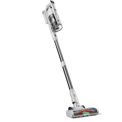 Cordless Vacuum Cleaner for Home, Upgraded 60Kpa Powerful Suction Pet Hair Vacuum with 70min Runtime, Green LED Light for Hardwood Floors & Carpet, Self-Standing Rechargeable Stick Vacuum, L