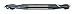 CLEVELAND Sq. End Mill,Double End,Cobalt,7/64" C40963