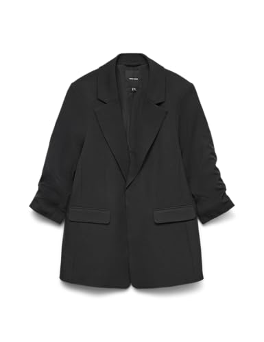 VERO MODA Glitter Blazer Vmfrida Noos-Chaqueta con Purpurina Regular (3/4), Negro, 44 Mujeres