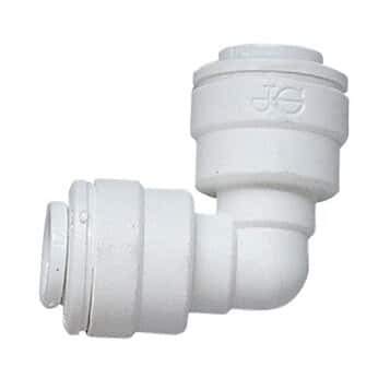 John Guest Push-to-Connect Union Elbows, Polypropylene, 3/8, 10/Pack