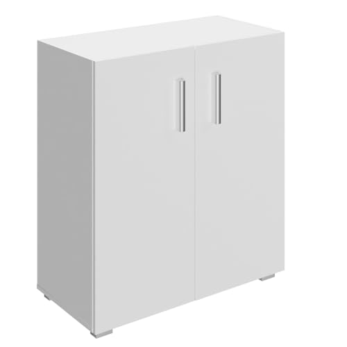 {Muebles Auxiliares Cocina Bajo Muebles Auxiliares Cocina CASARIA Cómoda Blanca Vela 2 Puertas 77x60x30cm Mueble de Oficina Aparador Estantes Regulables Armario