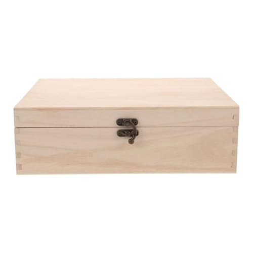 Dynwave Caixa de Joias de Madeira, Organizador de Joias de Madeira, Estojo de Armazenamento Rústico Multiuso, para Lembranças de Colares e Brincos,