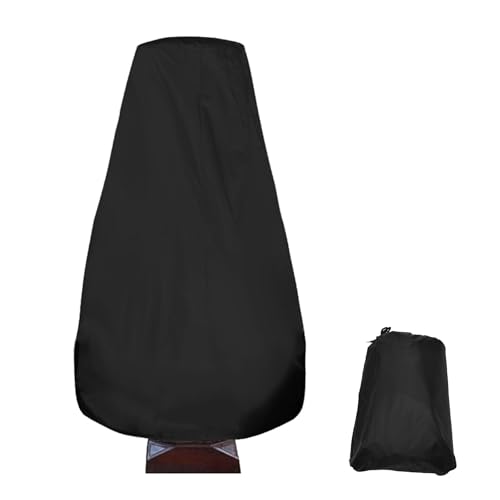Jenngaoo Brunnenabdeckung mit Zugband 173x122 cm, Brunnen Hülle Plane, Wetterfeste UV-Beständige Abdeckhaube aus Oxford-Stoff, Schutz für Springbrunnen, Gartenfiguren (Schwarz)