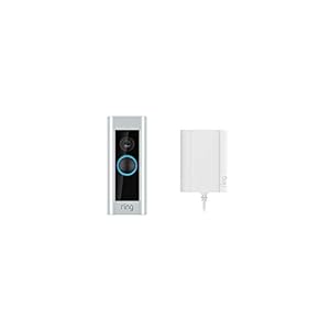 Ring Video Doorbell Pro con adaptador de enchufe de Amazon, resolución HD 1080p, comunicación bidireccional, wifi, detección de movimiento | Prueba de 30 días gratis del plan Ring Protect