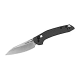 Kershaw Duster Folding Pocket Knife, 2.9 inch Stainless Steel Blade, Gray Handle, Stonewashed Blade, Lightweight DuraLock Opening Mechanism, Pocketclip