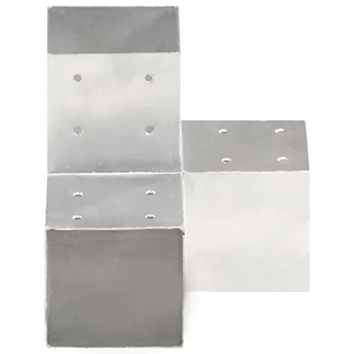 Conector de postes en Y de 101 mm en acero galvanizado de 3 vías 3