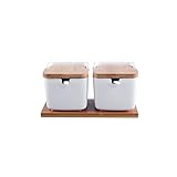 Photo Gallery wdx- creativo casa in ceramica condimento vaso in tre pezzi cucina condimento condimento set da barattolo con condimento bianco barattolo set di sale organizzare (size : two piece set) Photo Gallery wdx- creativo casa in ceramica condimento vaso in tre pezzi cucina condimento condimento set da barattolo con condimento bianco barattolo set di sale organizzare (size : two piece set)