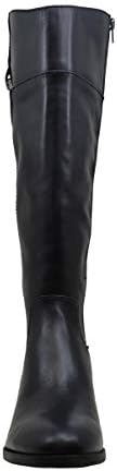 Alfani Womens Black Round Toe Stacked Heel Zip-Up Leather Riding Boot 5.5 | Image 2