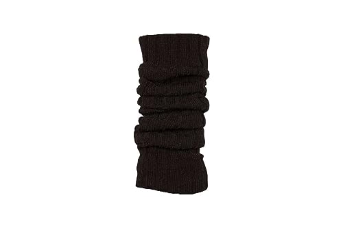 ATEENA Calentadores Largas de Punto de Lana Para Mujeres y Niñas, Puños de Tobillo, Calcetines Altos Hasta la Rodilla sin Pies, Circunferencia Máx de Pantorrillas 40cm, de largo 60cm, Negro