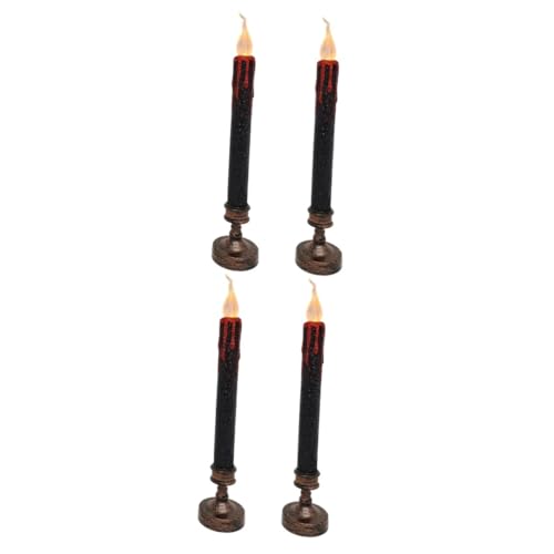 Lámparas de vela eléctricas amarillas parpadeantes decorativas de plástico