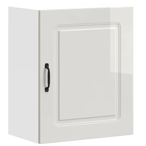 vidaXL Mueble de Pared de Cocina Kalmar de Madera de ingeniería Blanca Brillante