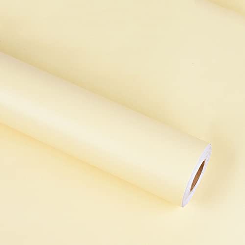 【 貼ってはがせる 】 壁紙シール 無地 自宅 賃貸 リフォーム DIY 貼りやすい リメイクシート 壁紙 シール はがせる ウォールステッカー 防水 シート 大容量タイプ 45cm×10M クリーム色