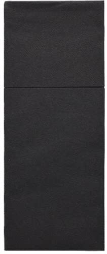 Papstar Bestecktaschen, Airlaid 1/8-Falz 40 cm x 48 cm schwarz "Premium" 87684 Hochwertige Serviettentaschen, 400 Stück