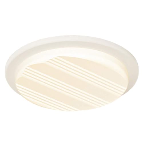 USMJQVZ Iluminación Lámpara de Techo LED de Montaje Empotrado acrílico Blanco Redondo Luz de Montaje Empotrado LED de Metal Blanco Lámpara de Techo de Dormitorio Moderno de Mediados