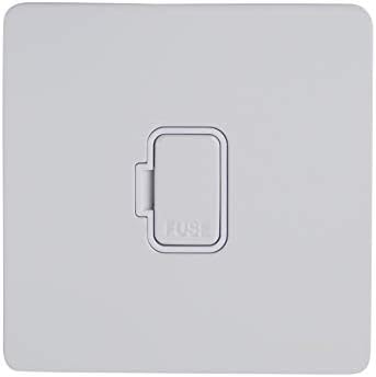 Schneider Electric Ultimate Screwless Flat Plate - Switched Double Fused Connection Unit, Double Pole, 13A, GGBGU5410BDBP, Dark Bronze with Black Insert