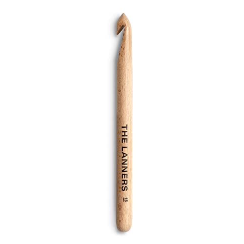 The Lanners - Aguja de ganchillo 15mm, fabricadas 100% madera de haya, cómodas y resistentes, para cualquier proyecto de ganchillo o patrón, disponibles varios tamaños de 4mm hasta 15mm Cover