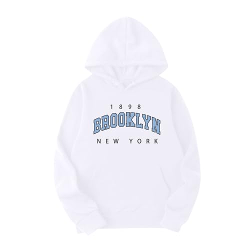 Sudadera de dos piezas para mujer con estampado inglés moderno y capucha ajustable de manga larga 2