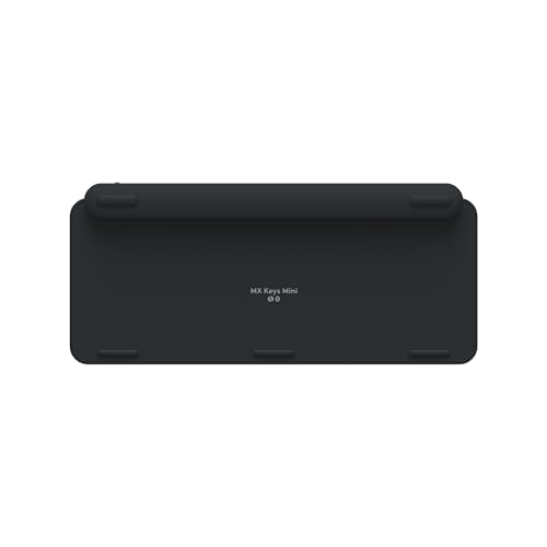 Logitech MX Keys Mini draadloos toetsenbord, compact, Bluetooth, achtergrondverlichting, USB-C, compatibel met Apple macOS, iOS, Windows, Linux, Android, metalen behuizing - donkergrijs, QWERTZ - Afbeelding 3