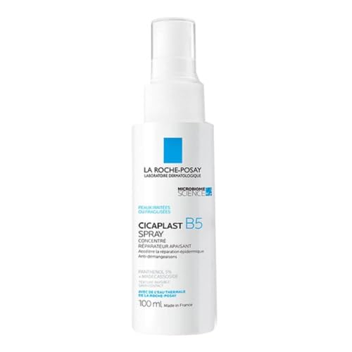 La Roche-Posay Cicaplast B5 Soothing Repairing Facial Spray 100ml - Lightweight mist for dry, irritated skin. Enriched with Madecassoside & Vitamin B5. Soothes & hydrates; repairs skin barrier.