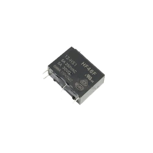 Relais 12V HF46F-012-HS1 mini commutateur 5A 4 broches pour circuit imprimé PCB x40