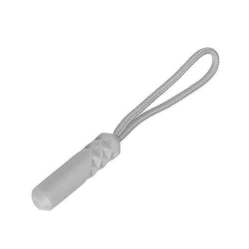 ARTIBETTER 20Pcs Zipper Pull Fixers Durable Plastic Zipper Tabs for Bags Clothes and Luggage Compact Pulling Rope for Backpacks and Jackets Grey