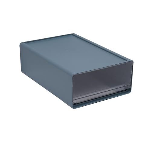 GAOXIAO 3 Piezas Cajones de Plástico Organizadores Blancos Apilables, Cajonera de Almacenamiento para Oficinas Tocadores Escritorios, Torre Apilable para Cosméticos Blue 3pc L