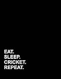 Eat Sleep Cricket Repeat: Appointment Book 4 Columns