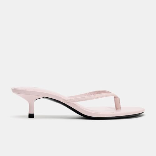 Image of Women's Miami Kitten Heels Sandals Square Open Toe Thong Sandal Flip Flop Heels +Memory Foam Heeled Sandals for Women