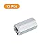 uxcell 12pcs M12x15x30mm Coupling Nuts - Galvanized Carbon Steel Hex Threaded Rod Coupler for Furniture, Electronic, Industrial
