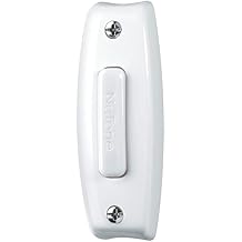 Broan-NuTone PB7LWH Doorbell Kit, Lighted Rectangular Pushbutton for Home, 1" x 1" x 1", White