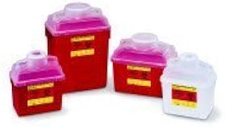 305456 PT# 305456- Container Sharps Nestable Clear Red 14qt 20/Ca by, Becton-Dickinson