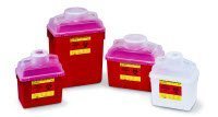 305456 PT# 305456- Container Sharps Nestable Clear Red 14qt 20/Ca by, Becton-Dickinson