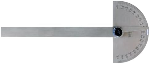 Mitutoyo 968-202 Protractor, 1 Degree Grade, Semi-C, Round Head