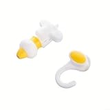 EffiFish Dispenser per gel doccia da parete con spremiagrumi, a prova di perdite, per shampoo e bagnoschiuma, facile da riempire, organizer da bagno (giallo)