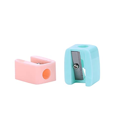 Minkissy Makeup Sets 2Pcs Eyebrow Pen Sharpener Mini Plastic Eyeliner Pencil Sharpener Eye Makeup Compact Sharpener Tool For Women Girls (Random Color) Manual Pencil Sharpener #TOP20