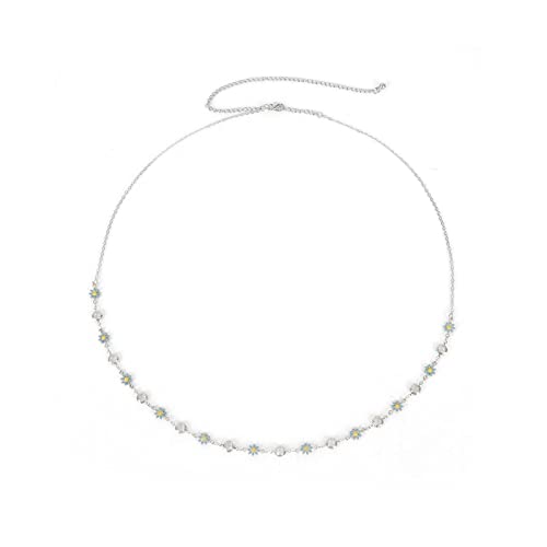 Cadena de cintura para mujer con circonita cúbica y flores sol KnSam