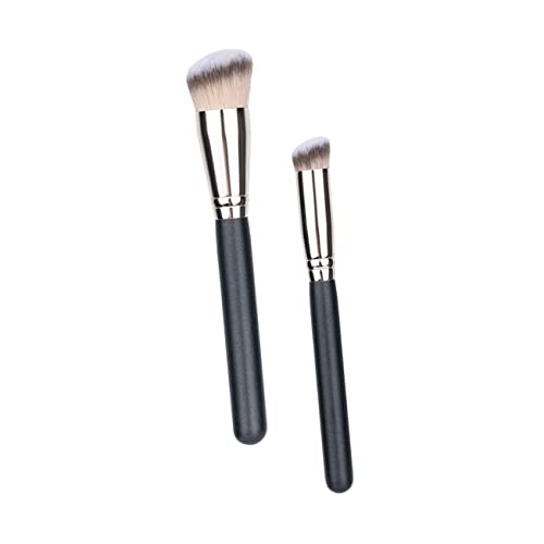 Veemoon 2 Piezas Pinceles De Maquillaje Brocha Para Maquillaje Brocha Para Base y Rubor Para Aplicar Base y Polvos El Rostro Suministros Profesional