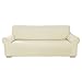 Amazon Brand - Umi Copridivano Telo Elasticizzato Goffratura Fodera per Divano per Soggiorno Beige 4 Posti