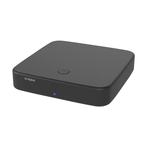 STRONG SRT420 4K Streaming Box Android TV Mit Ethernet-Port, DVB-T2, 2GB RAM + 16GB Speicher, Integriertem Chromecast, WiFi, Google Sprachassistent, HDR10+, Dolby Audio & Dolby Vision