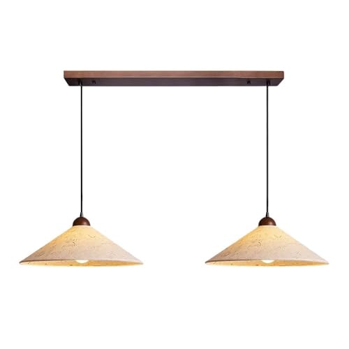 Suspension design en papier et bois de style Wabi-Sabi pour salle à manger