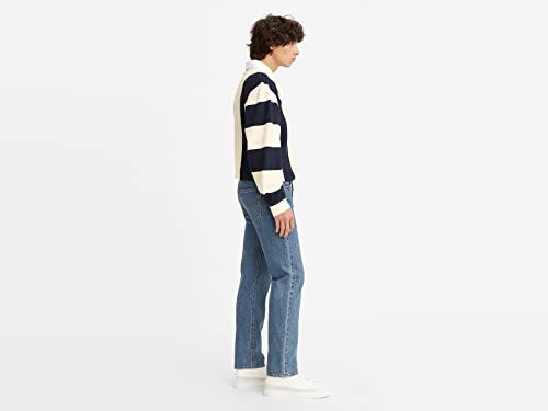 Image of Levi's Mens 501 Original Fit Jeans, Med Indigo, 32W / 32L