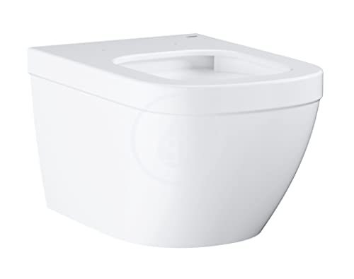 GROHE Cuvette WC suspendue compacte, Euro Ceramic, sans rebord, traitement anti-calcaire et anti-bactérien Pure Guard, entièrement caréné, blanc alpin,...