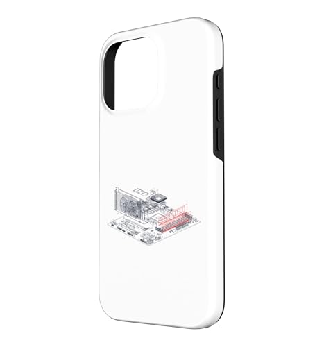 Image of RAM Card Wireframe Computer Motherboard IT Tech Geek Nerd Case for iPhone 16 Pro