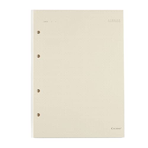 Refil Criativo Argolado, Amarelo, Pontado, 40 fls, Papel Pólen 80g/m², Tamanho Grande (17x24)