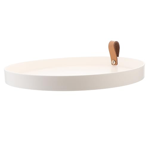 Ciieeo Plateau Rond De Service Plateau Décoratif Pour Salle De Bain Organisateur De Cosmétiques Et Articles De Toilette