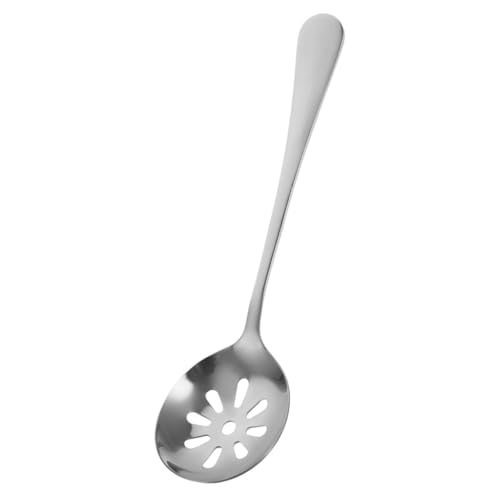 HOMSFOU Colander Dining Room Table Dining Table Tablespoon Perforated Spoons Slotted Spoon Reusable Serving Spoons Small Spoon Home Supply Kitchen Supply Household Products Stainless Steel