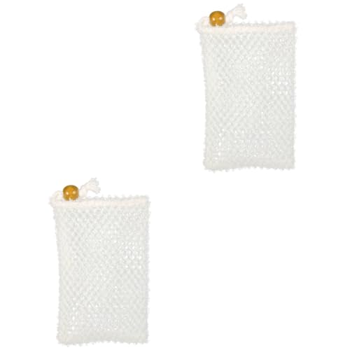 Pochette de bain maille sac de rangement douche filet produits nettoyage 2pcs